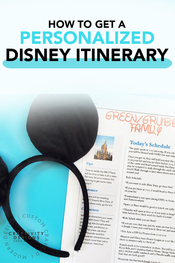 How to Get a Personalized Disney Itinerary
