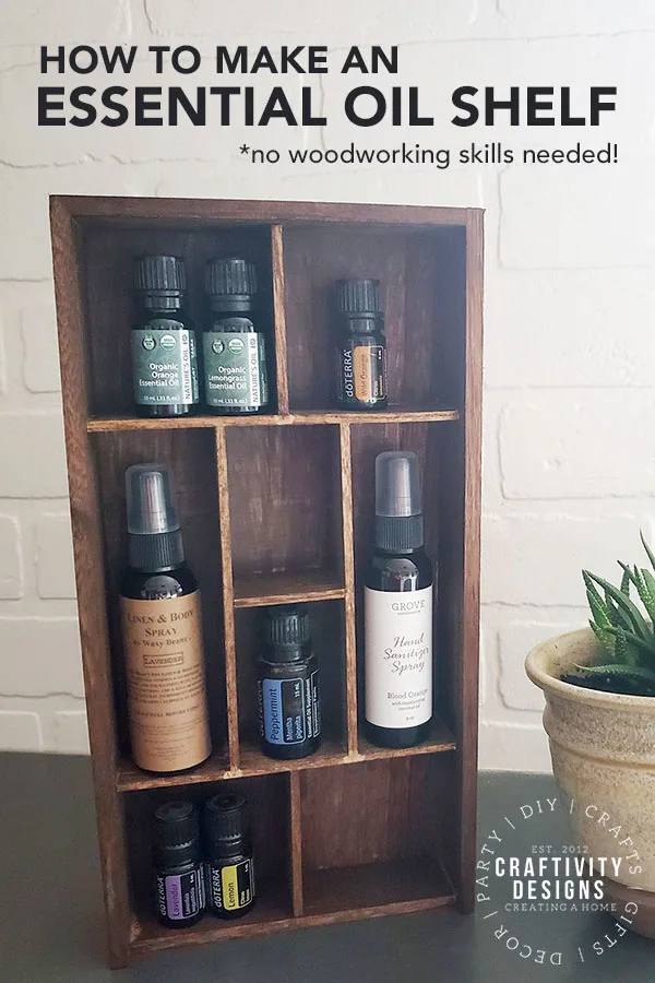 How to Make an Essential Oil Shelf - no woodworking skills needed!