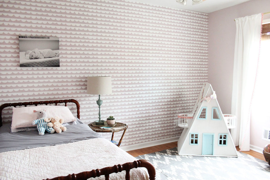 Shared Bedroom Before Modern Cottage Remodel, White Walls, by Craftivity Designs