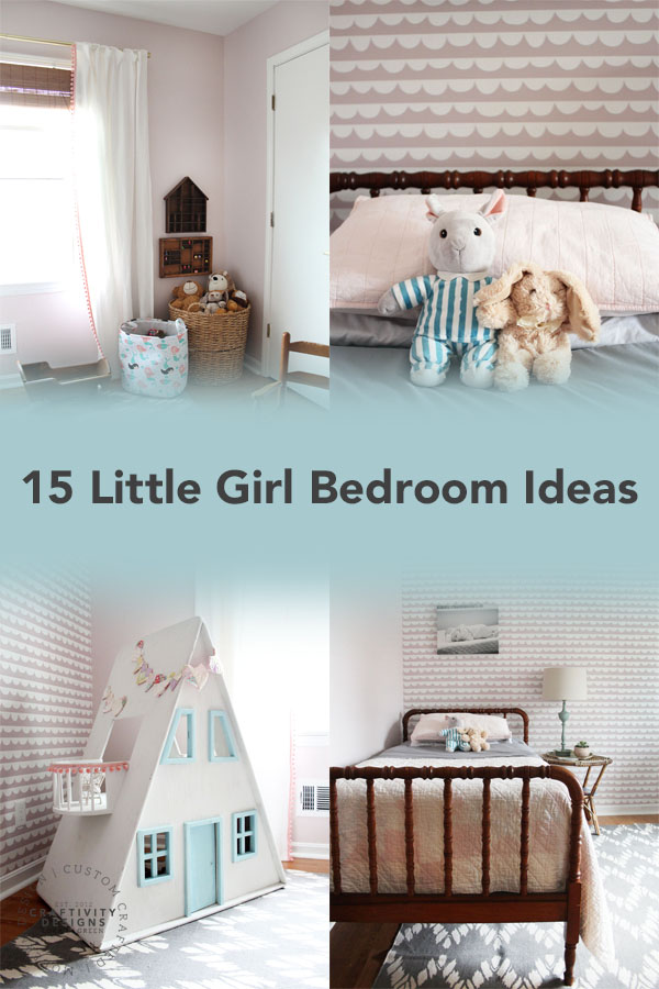 15 Little Girl Bedroom Ideas featuring a Pink Bedroom by Craftivity Designs