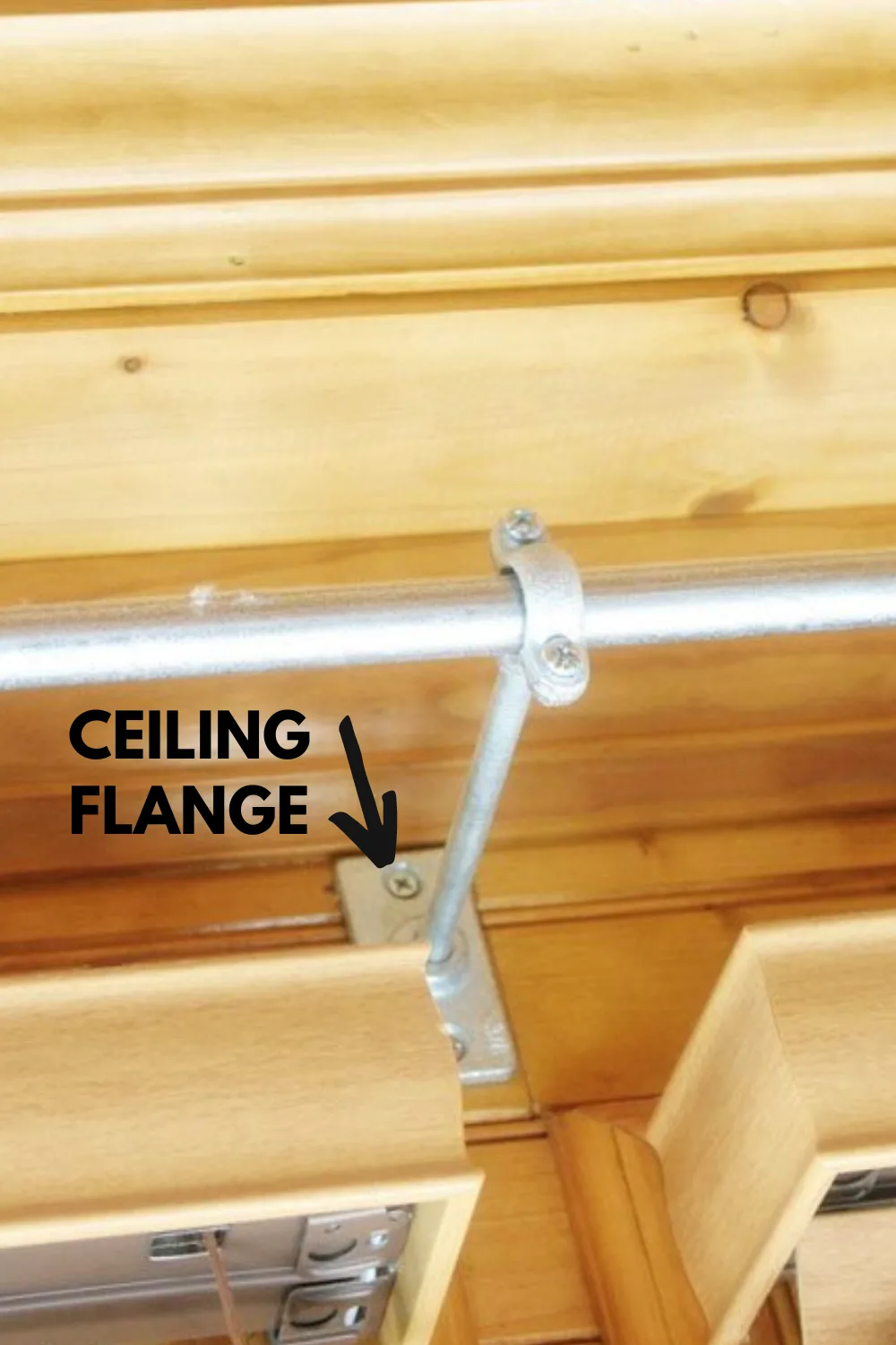 ceiling flange for diy long curtain rods