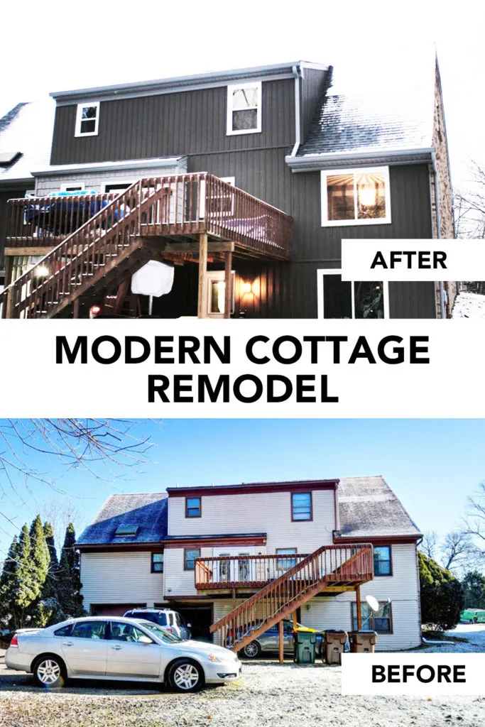 Modern Cottage Remodel, Siding Exterior Before and After by Craftivity Designs