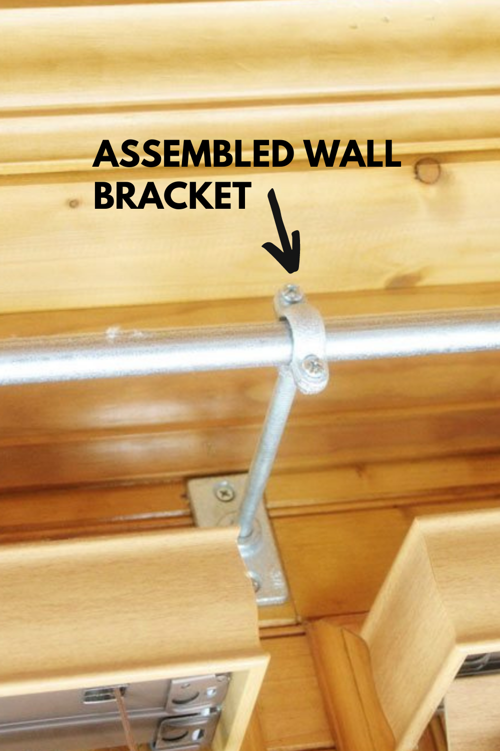 assembled wall bracket for diy long curtain rods