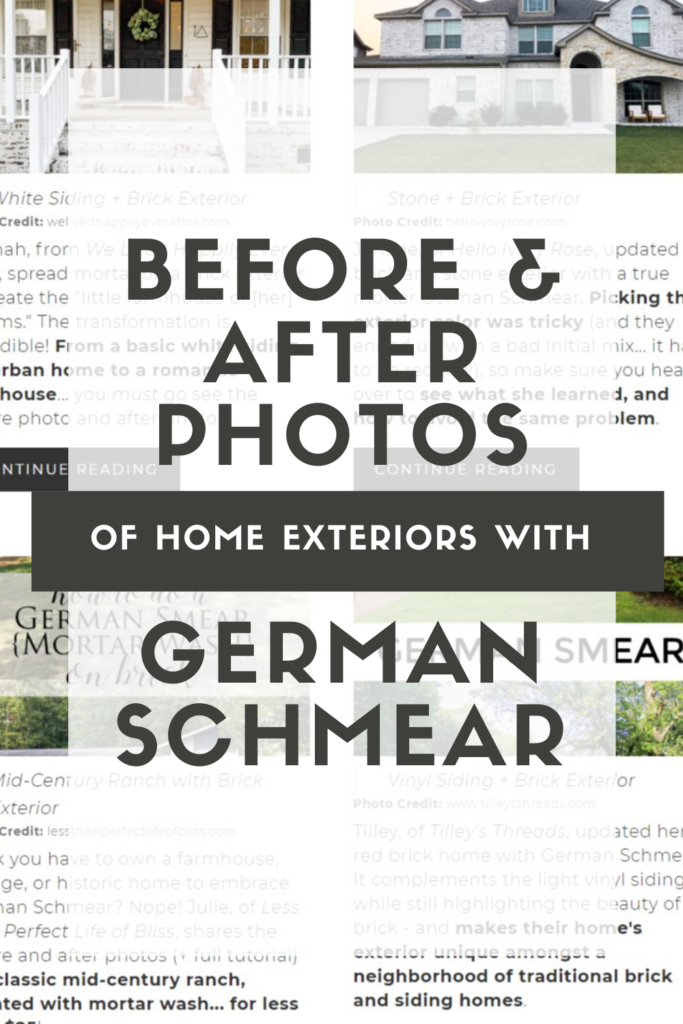 Before and After Photos of Home Exteriors with German Schmear