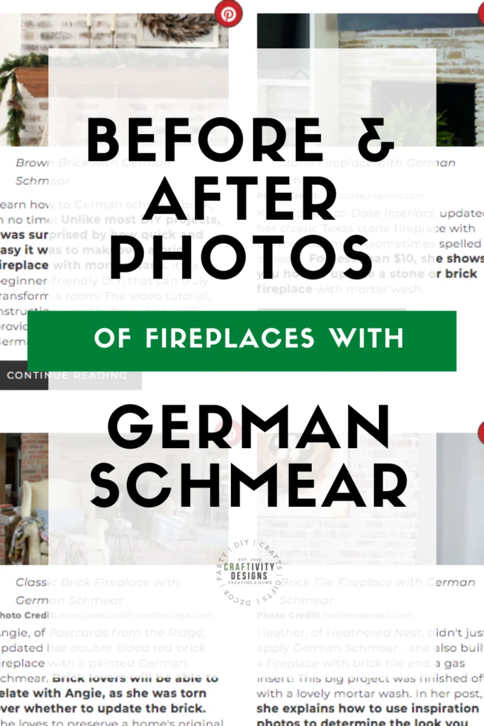 Before and After Photos of Fireplaces with German Schmear