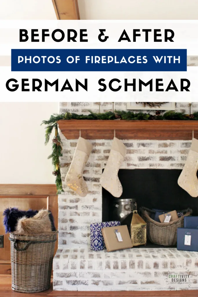 Before and After Photos of Fireplaces with German Schmear