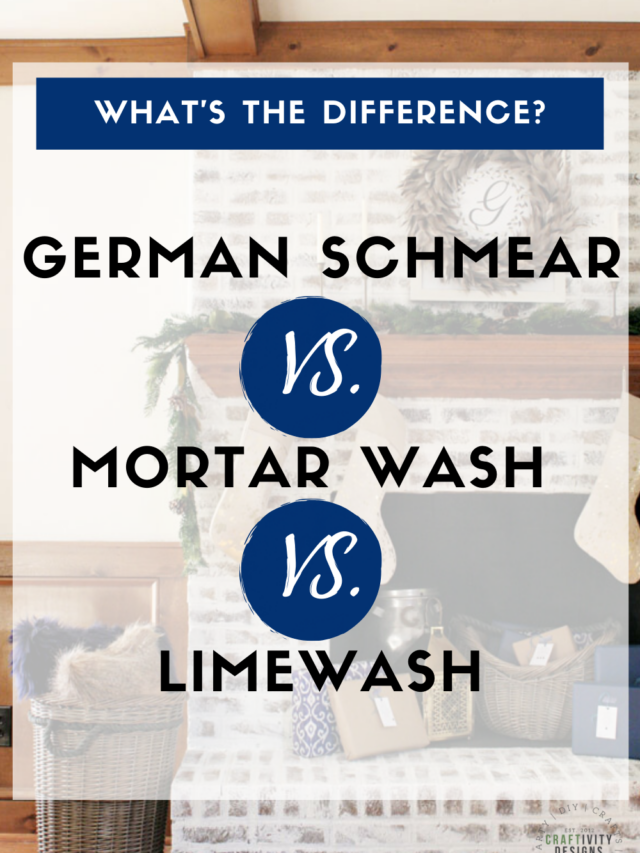 What is the difference between German Smear, Mortar Wash, Whitewash and