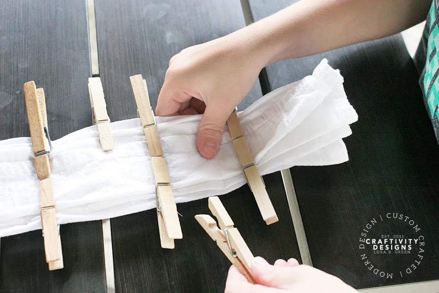 folding technique for shibori tablecloth