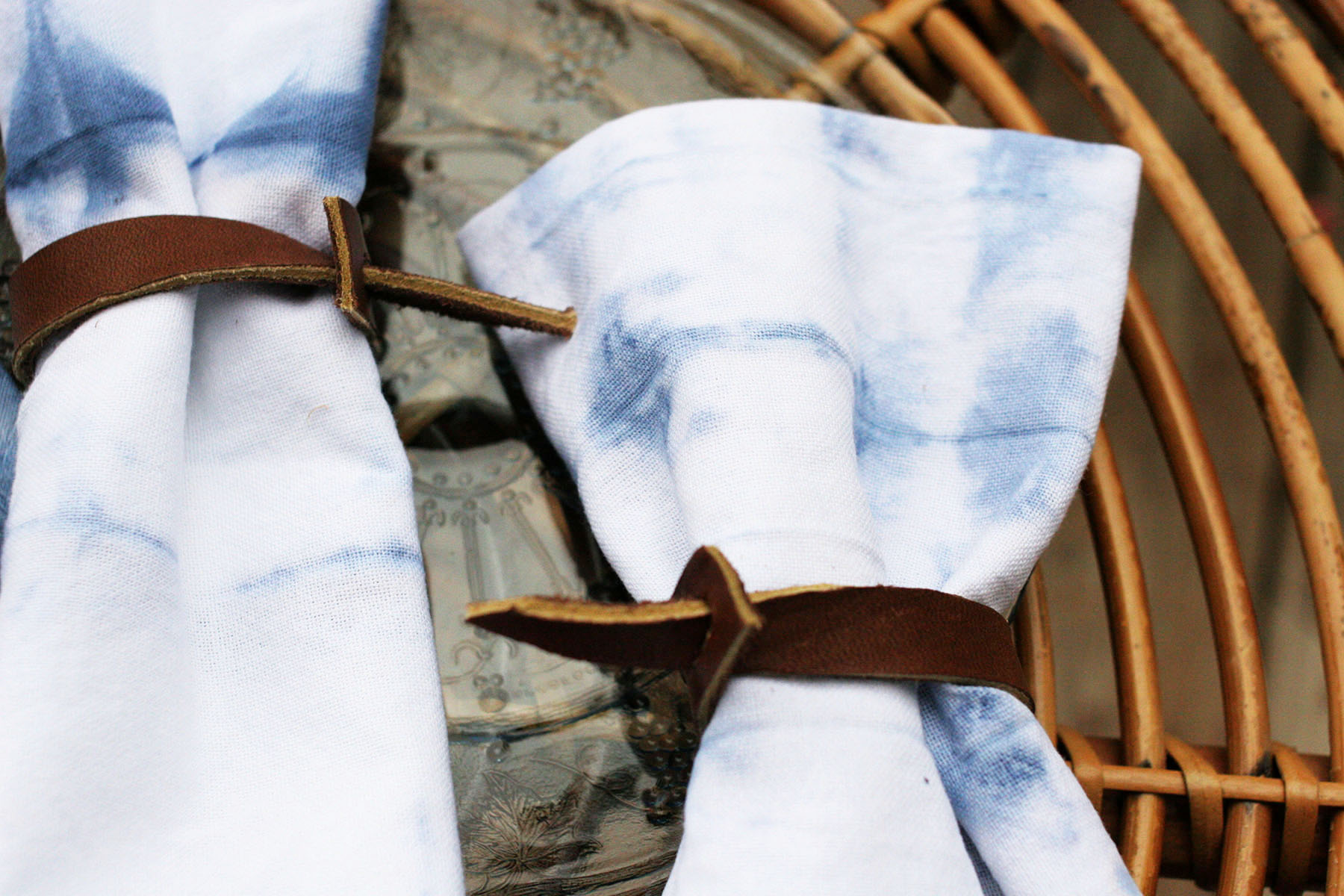 Chechi Rectangle Pattern Shibori Napkins