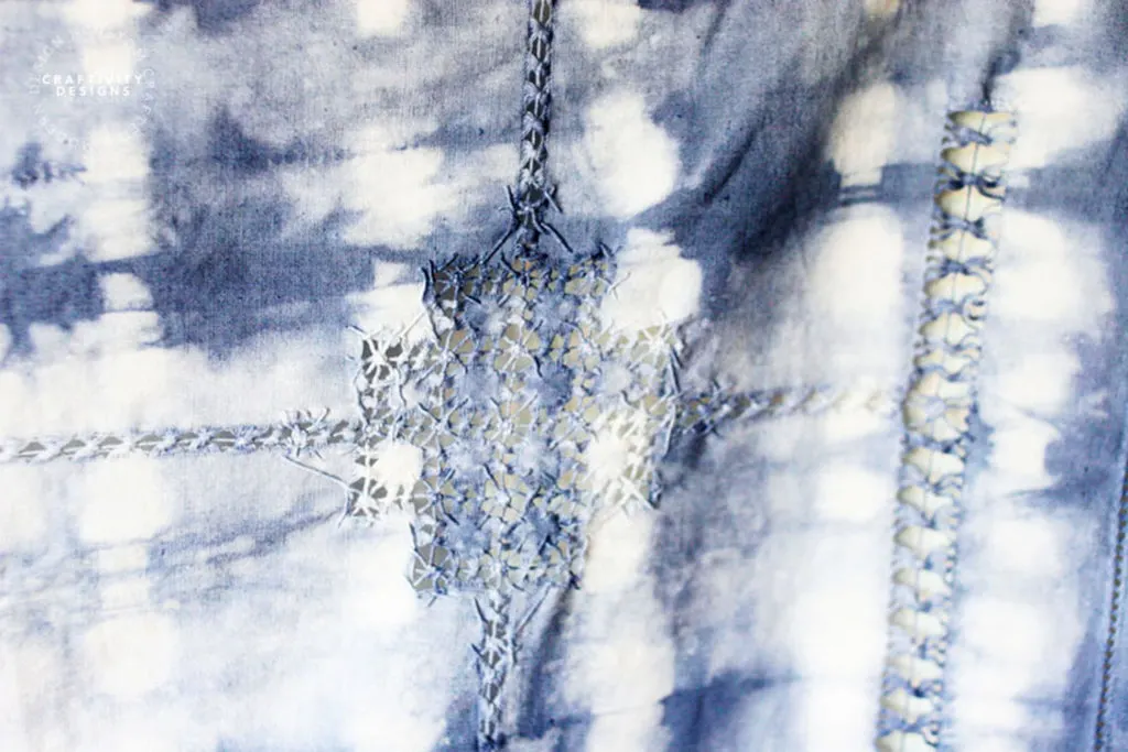 vintage tablecloth tie dye shibori