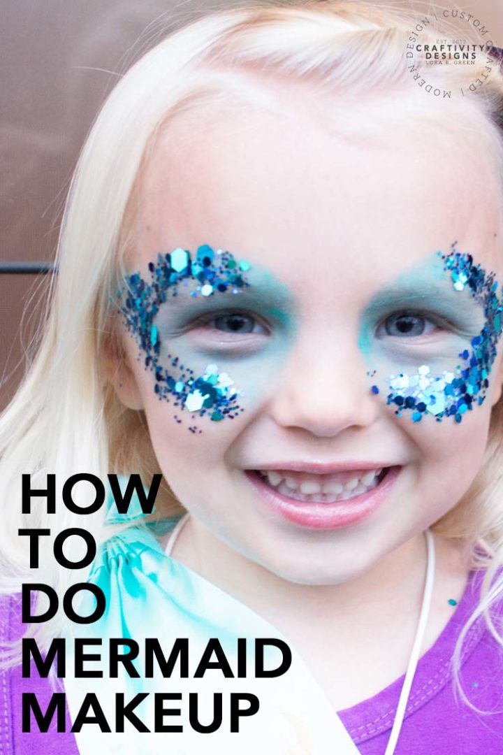 How to do Easy Mermaid Makeup for Kids (Halloween Costume) Craftivity