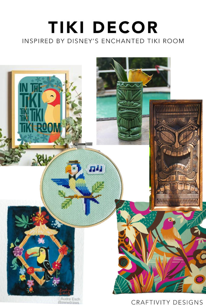 Tiki Decor Ideas inspired by Walt Disney's Enchanted Tiki Room