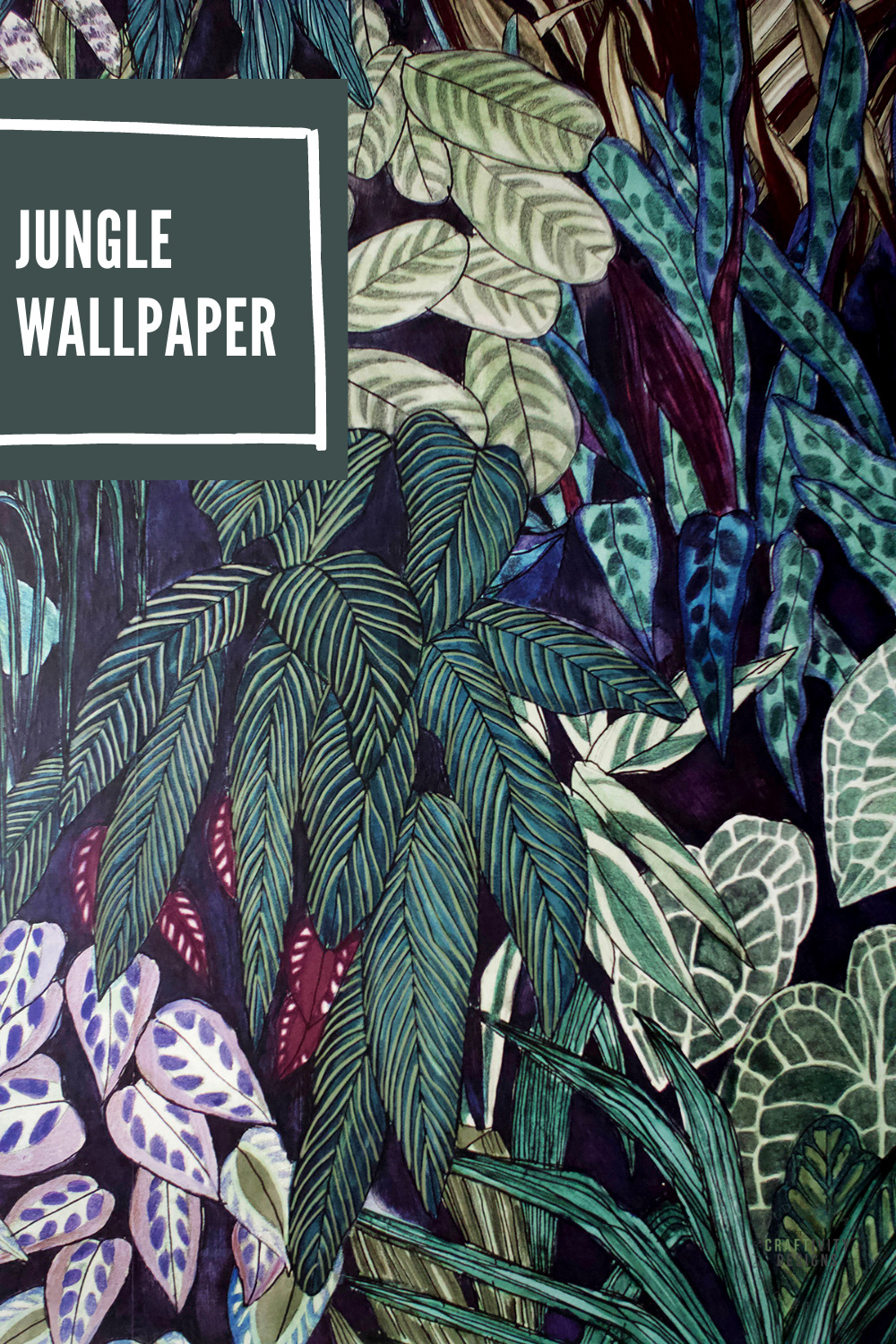 Jungle Wallpaper in a Small Bathroom (+ video tutorial ...
