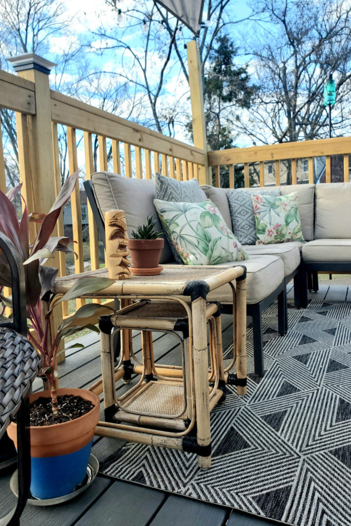 Tiki Decor on a Deck, Polynesia, Hawaiian