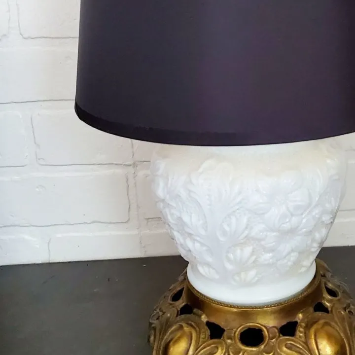 Milk Glass Lamp Makeover With Missing, Milk Glass Lampshade