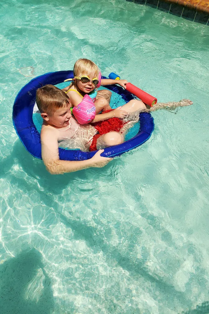 Kids in Pool and Windsor at Westside Villa Review