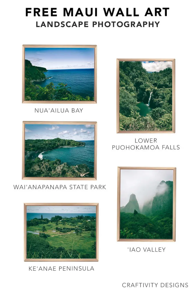 Maui Art Prints - 5 Free Hawaii Printables