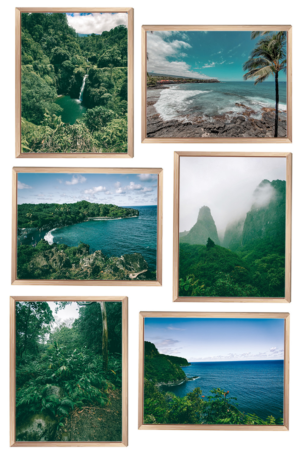 Hawaiian Art Prints in Wood Frames