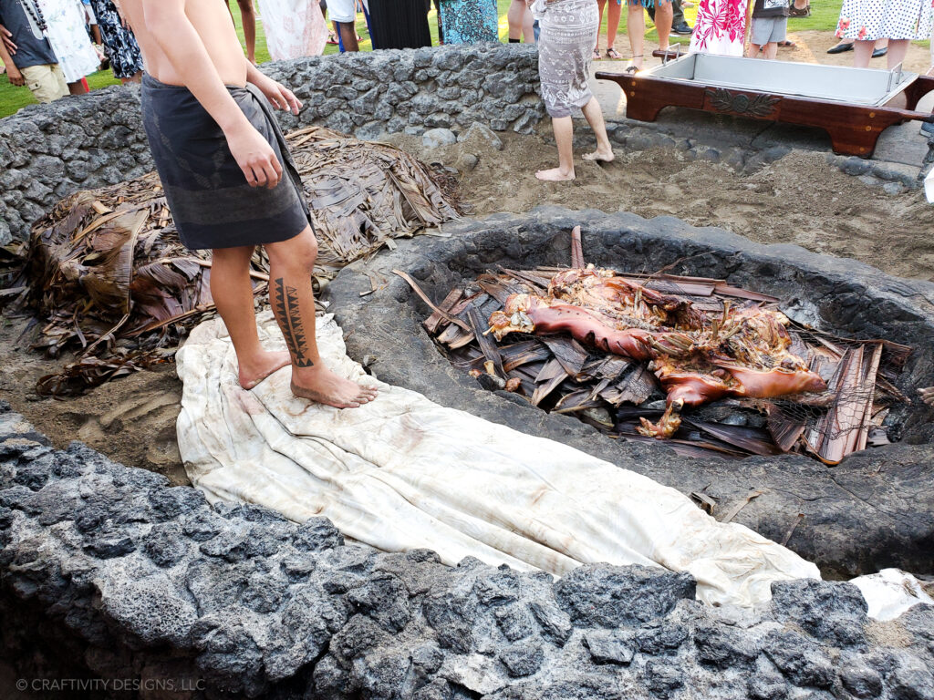 Pig Roast, Old Lahaina Luau in Maui on first trip to Hawaii