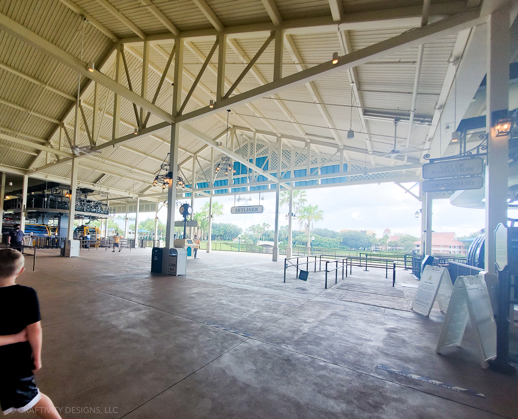 Skyliner transfer station at Caribbean Beach Resort