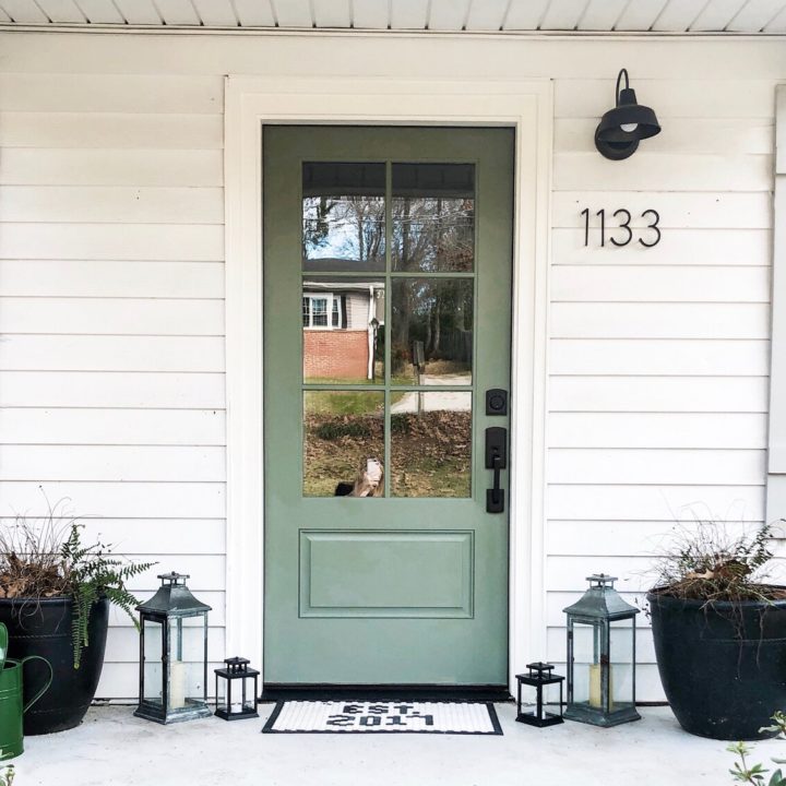 Discover the Vibrant Charm of a Blue House with a Lime Green Door A