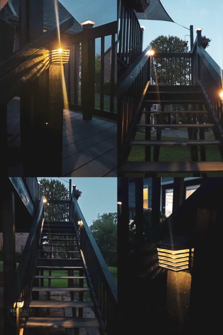 Deck Rail Lighting for Stairs