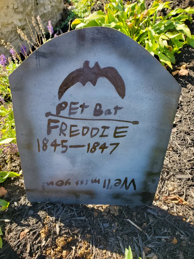 tombstone saying - pet bat freddie