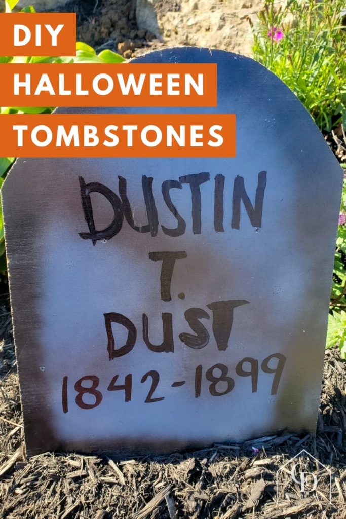 How to make easy DIY Halloween tombstones with funny tombstone sayings