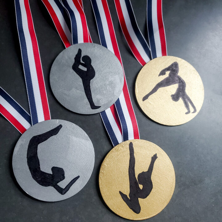 DIY medals for gymnast halloween costume