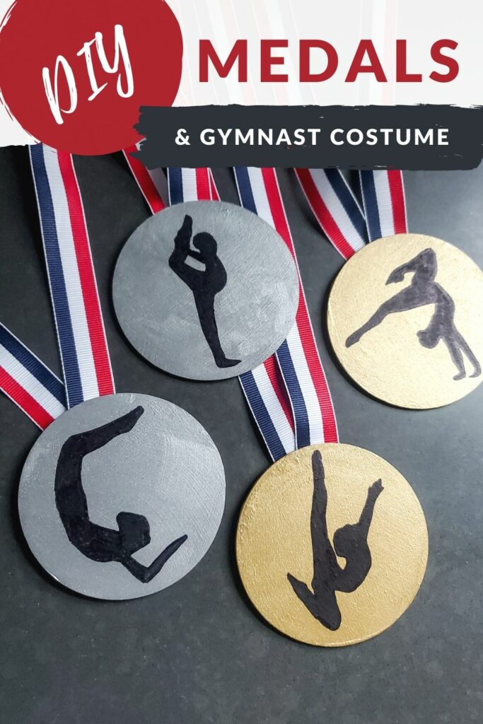 diy medals - gold and silver medals - gymnast halloween costume