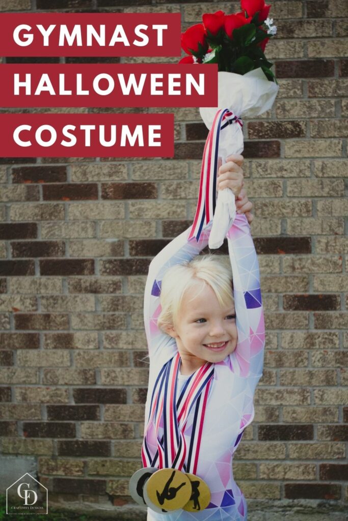 easy gymnast halloween costume with diy medals