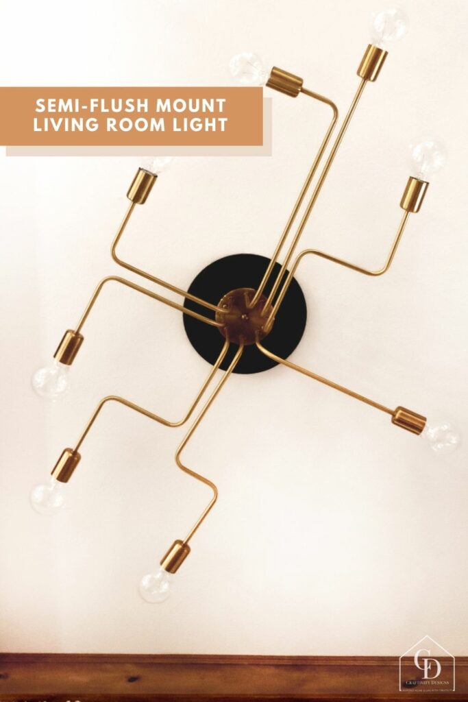 semi-flush mount living room light, modern black and gold semi flush mount light for living room with low ceilings and dark living room