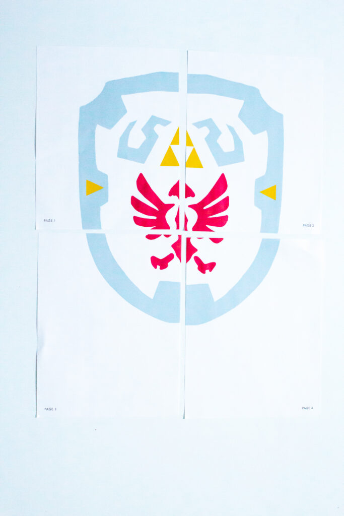 diy hylian shield with printable template