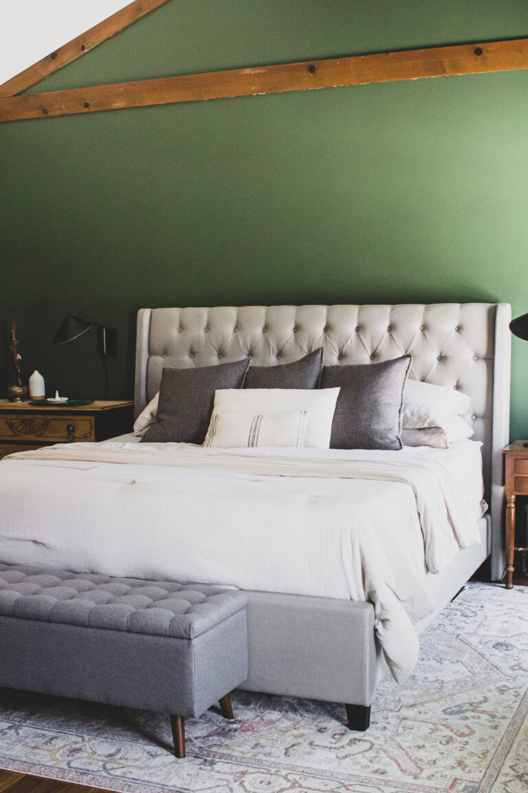 Dark Green Bedroom with Eclectic Decor ??? Craftivity Designs