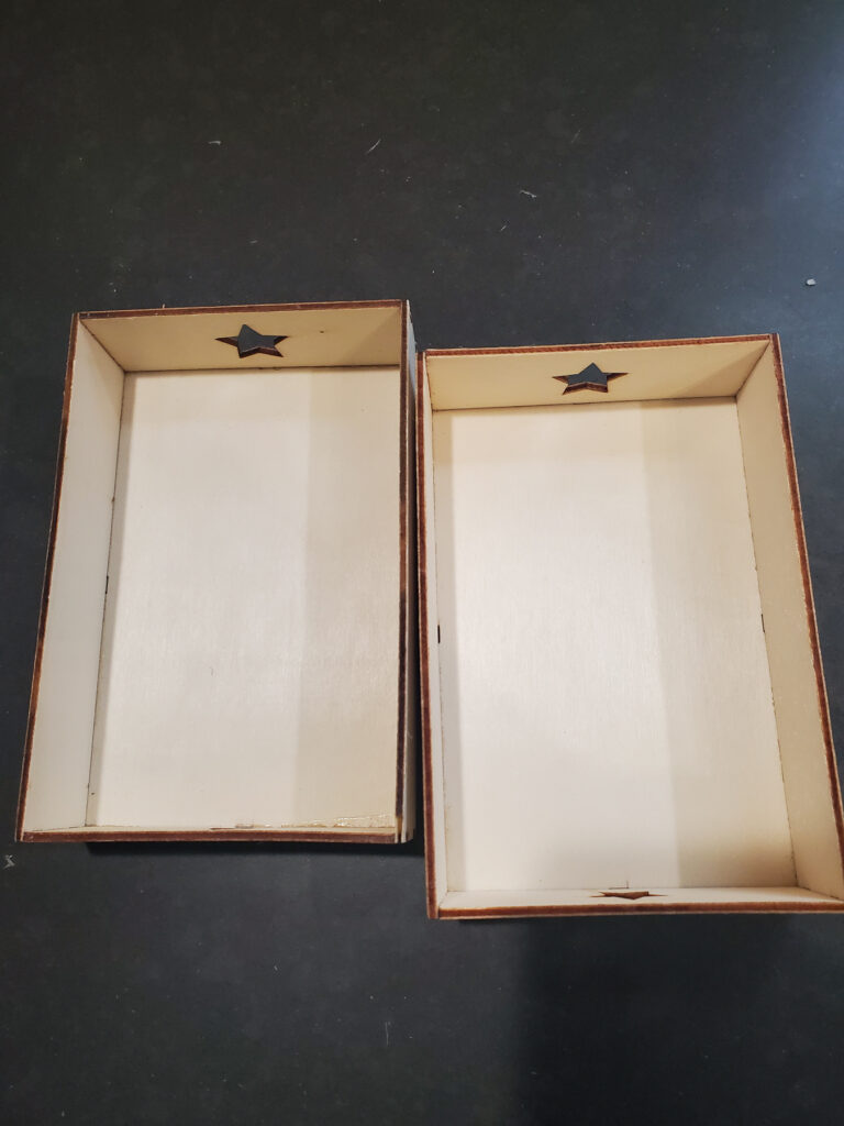 wood trays to make dollhouse kitchen cabinets