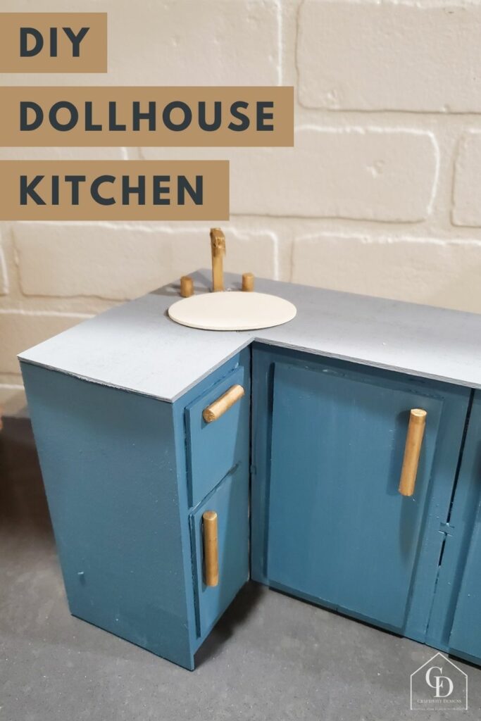 DIY Dollhouse Kitchen easy tutorial