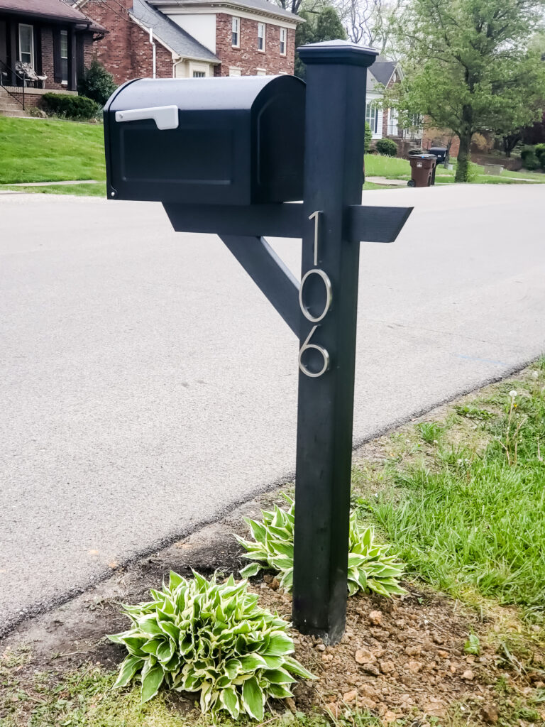 DIY Install Mailbox Post, Mailbox, and House Numbers
