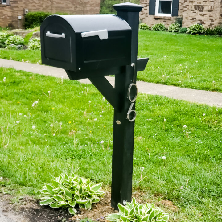 DIY Install Mailbox Post, Mailbox, and House Numbers