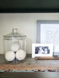 store dryer balls in cookie jar, small laundry room ideas