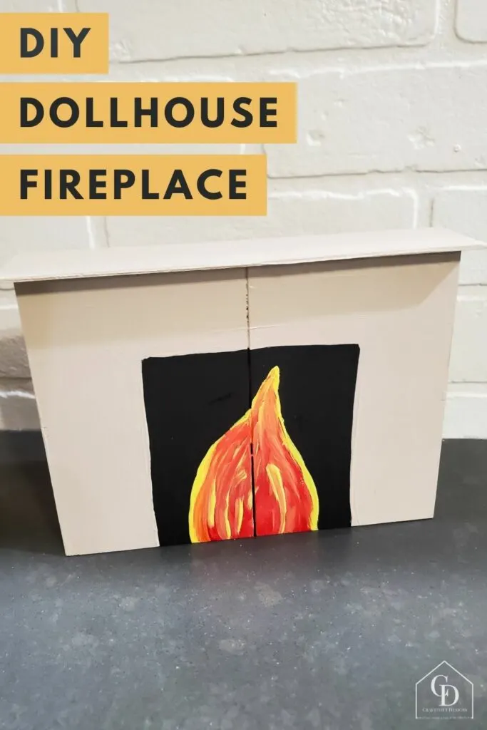 diy dollhouse fireplace - easy! made with craft store supplies