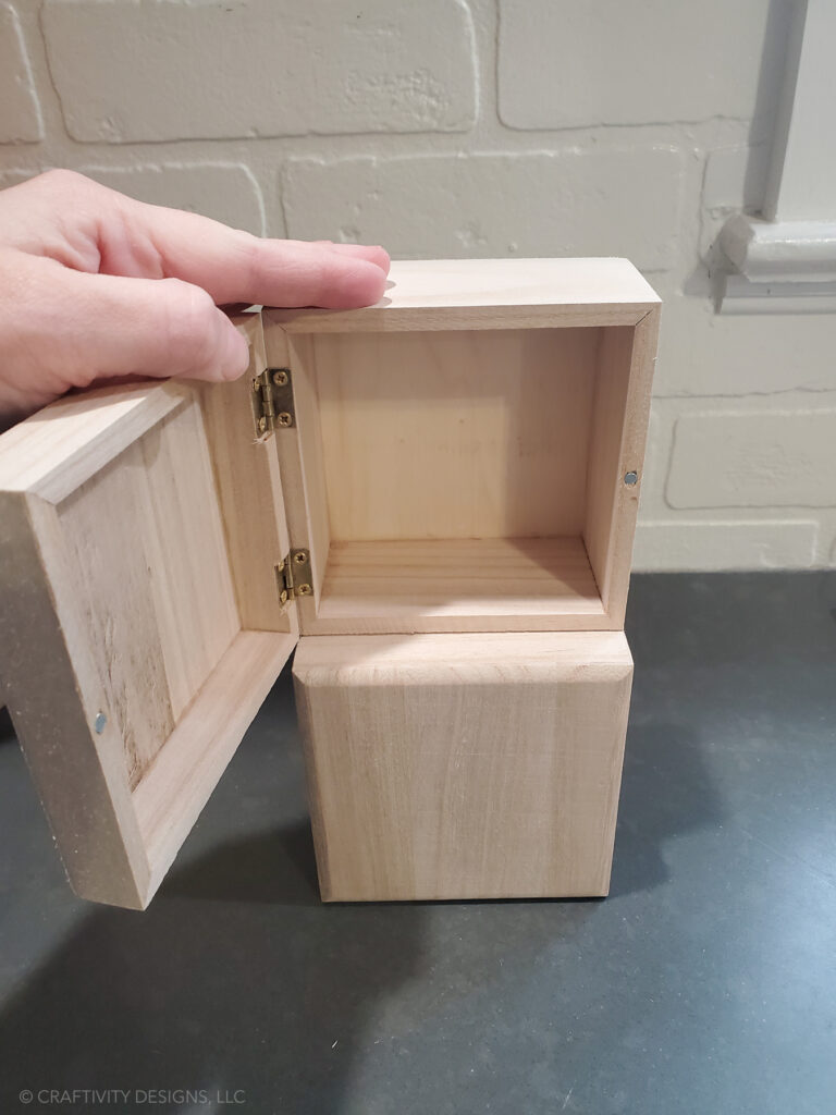 diy dollhouse refrigerator easy made with wood boxes