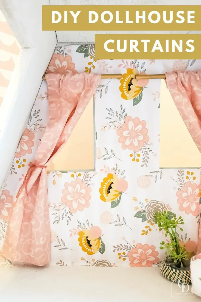 how to make dollhouse curtains and curtain rods