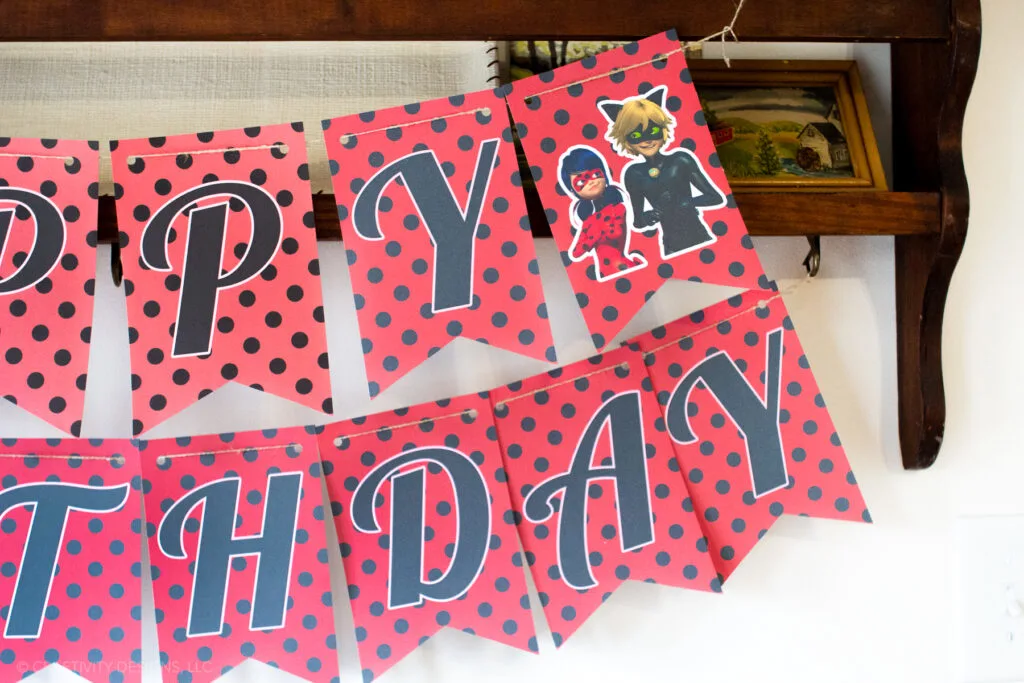 Miraculous Ladybug and Cat Noir Birthday Party - Easy Party Decorations with Banner