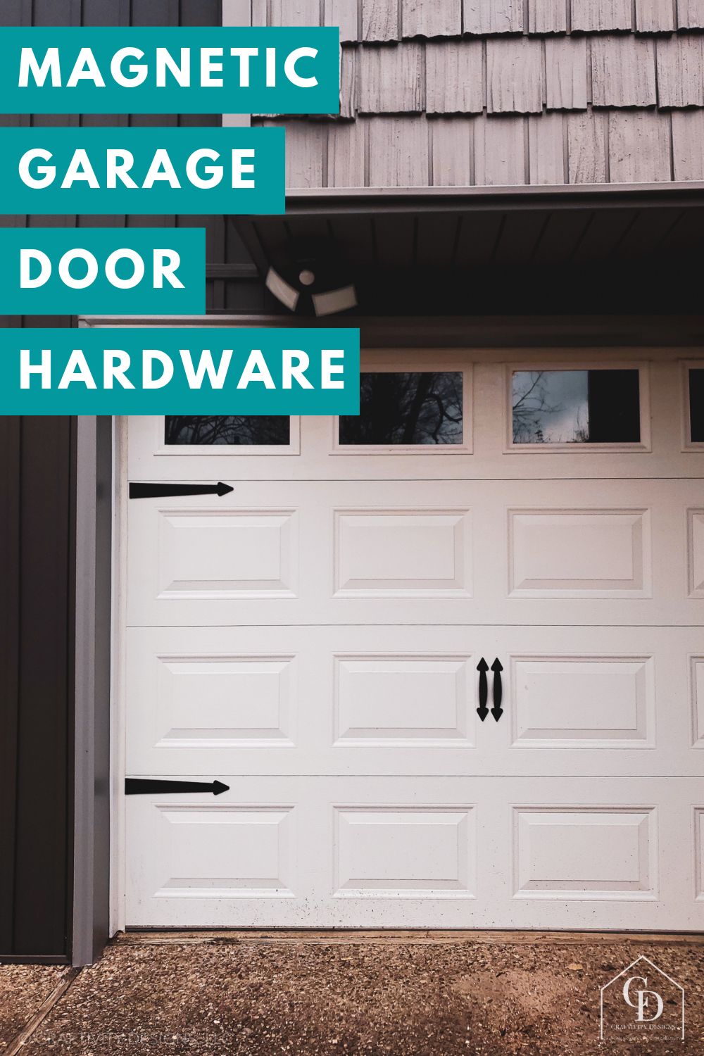 Can I add decorative hardware to a garage door without windows?