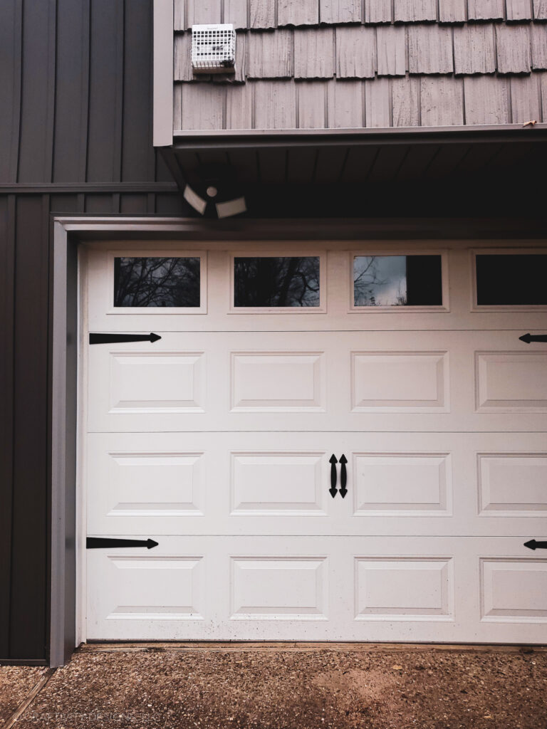 garage door magnets, faux hardware for garage doors