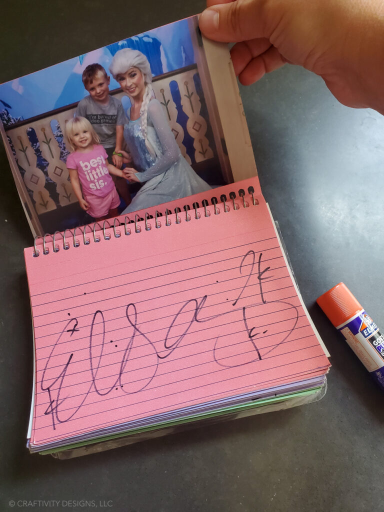 DIY Disney Autograph Book for Character Signatures and Meet and Greet Photos