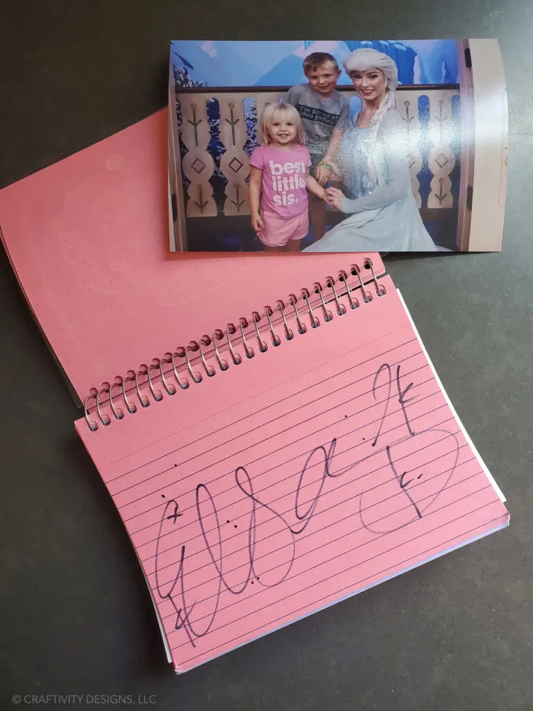 DIY Disney Autograph Book for Character Signatures and Meet and Greet Photos