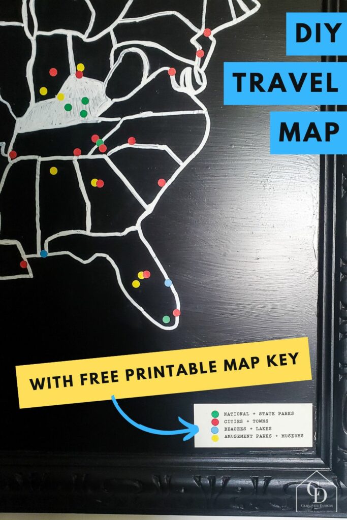 DIY Travel Map with free printable Map Key