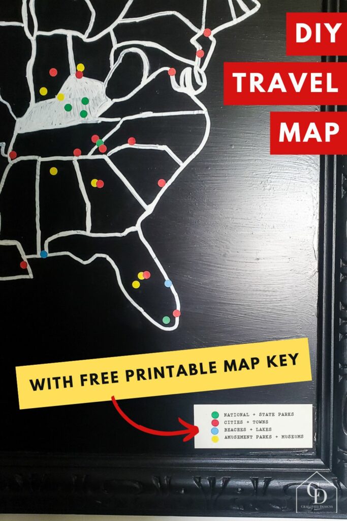DIY Travel Map with free printable Map Key