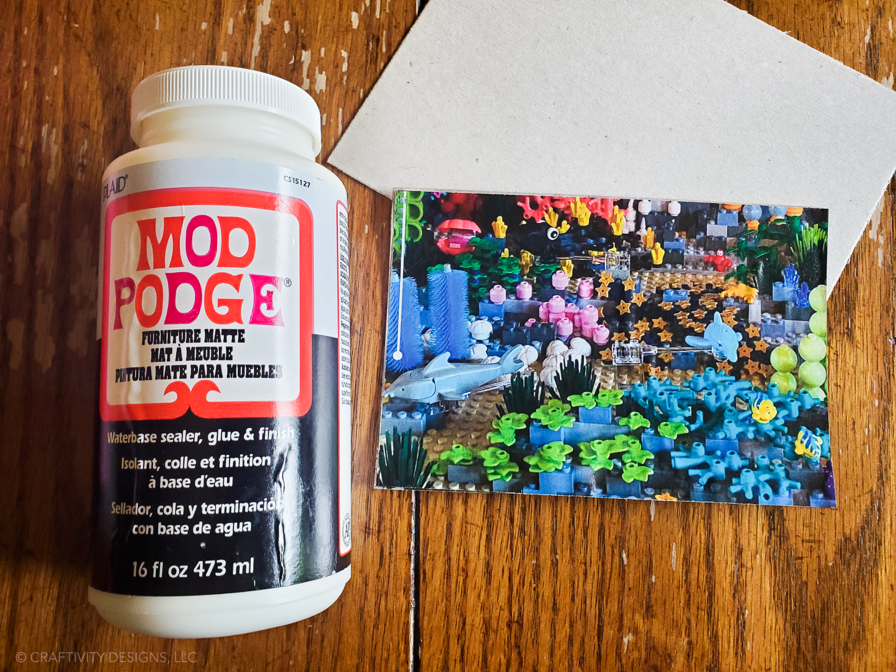 apply photos with mod podge